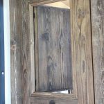 Portoncini di Entrata porta in legno vecchio, con specchiatura apribile. 4