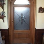 Portoncini di Entrata porta per ingresso.vista lato esterno e vista lato interno con soluzione personalizzata. vetro artistico cristal.2